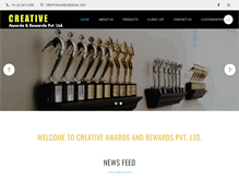 Tablet Screenshot of creativeawardsnrewards.com